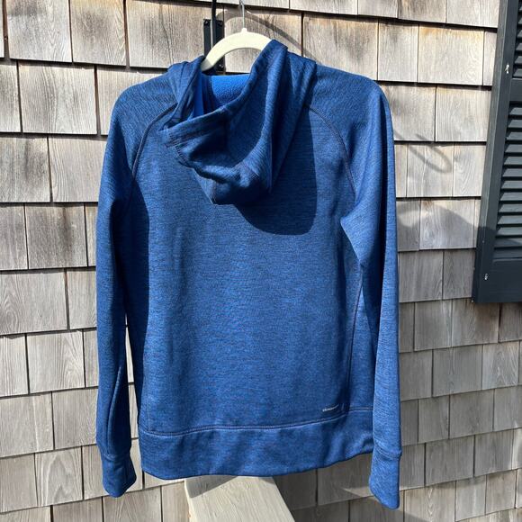 ADIDAS "Climawarm" Hooded Sweatshirt, Fleece-Lined, Blue, Medium - Picture 4 of 5